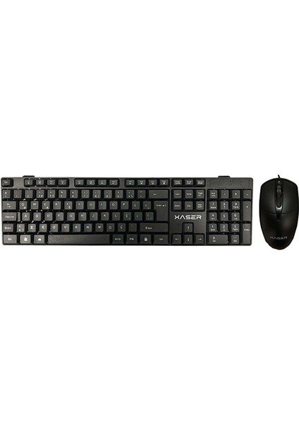 KM-881 Siyah USB Combo Q Standart Klavye + Mouse Set