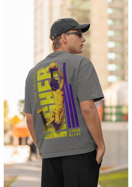 Zuno Erkek Oversize Higher Beast Baskılı Tshirt