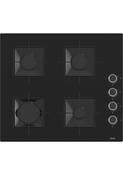 Flowart QBL63CS-SS205-D077 7 Prog. Dijital Turbo Ankastre Set - Siyah modelleri