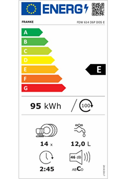 Fdw 614 D6P Dos E 6 Programlı 14 Kişilik Tam Ankastre Bulaşık Makinesi 117.0629.499