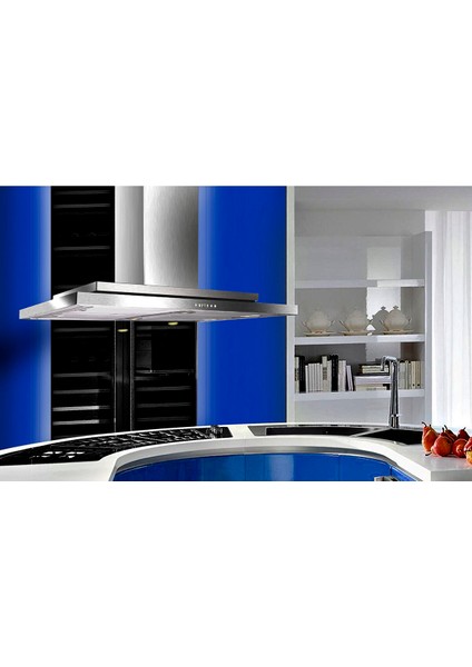 DIS40 90 cm Inox Ankastre Ada Tipi Sessiz Davlumbaz