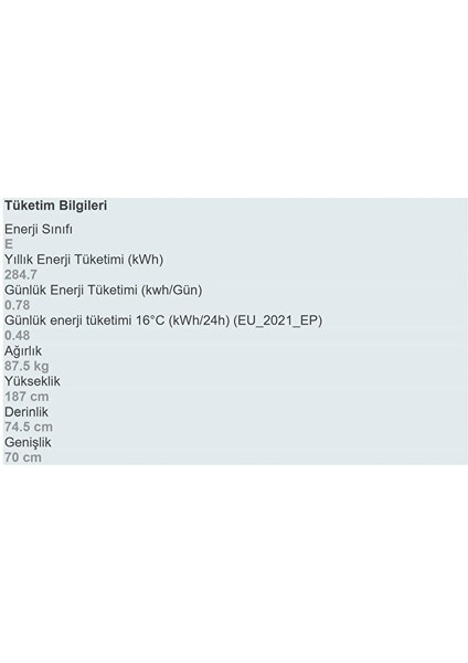 670475 MB Nofrost Buzdolabi fırsatları