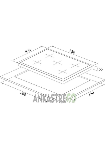 BO6503W01 - CS5365W01 Beyaz Cam Ankastre Set