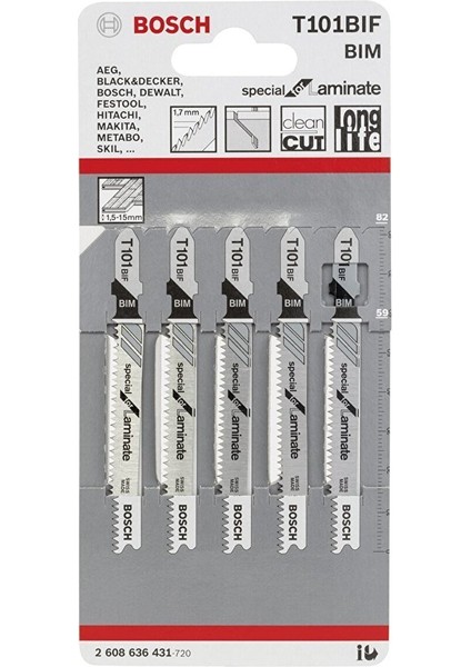 T 101 Bif Laminat Parke Için Özel Dekupaj Ucu 5'li 2608636431 fiyatları