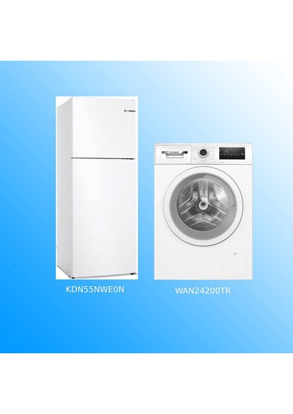2'li̇ Set (KDN55NWE0N Buzdolabı -WAN24200TR Çamaşır )