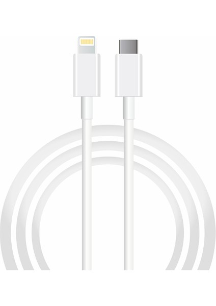 PD20W Quick Charger 20W­ Type-C To Lightning 1m Kablolu Şarj Set Beyaz