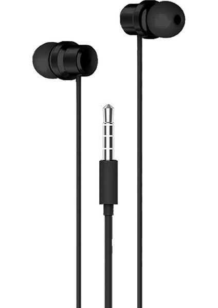 E13 Hifi 3.5mm Jack Girişli Mikrofonlu Kablolu Kulaklık Siyah