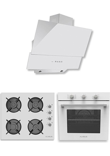 Chief 614 Beyaz 3'lü Ankastre Set (MOD300-GLS640-MFA614)
