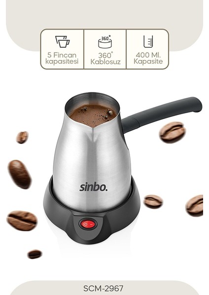 SCM-2967 Inox Elektrikli Cezve