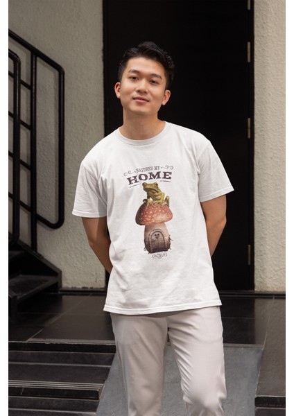 Zuno Erkek Comfort Fit Nature's My Home Baskılı Tshirt