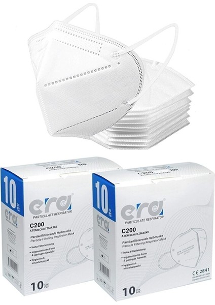 C-200 N95 Ventilsiz Solunum Maskesi - 30 Adet