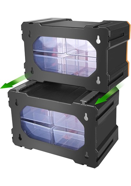 Tekreyonda Super Bag Monoblok 12 Li Hobby Organizer Seti Monoblok Çekmece Vida Dübel Kutusu Takı Kutusu indirimleri