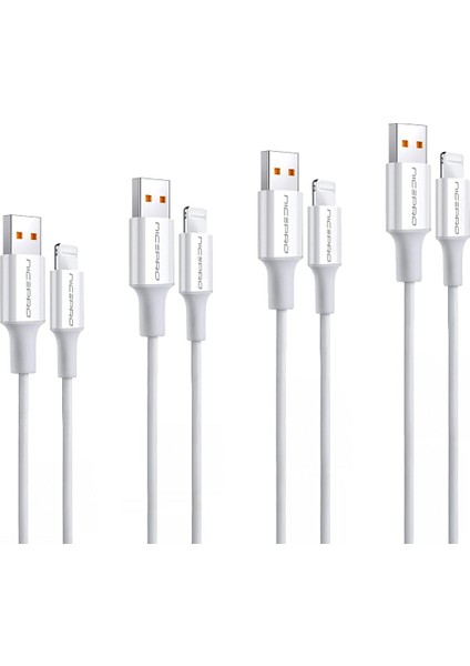 UTL20 45W 2m Tpe USB To Lightning Hızlı Şarj ve Data Kablosu 4 Adet