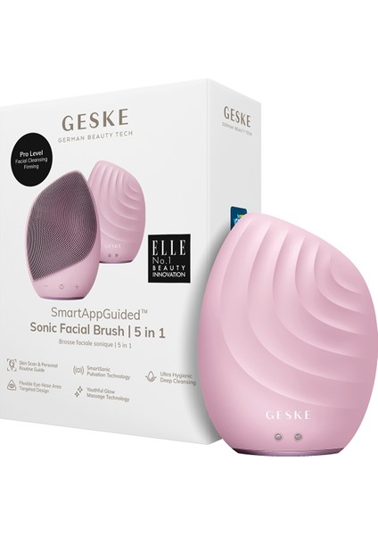 Yüz Temizleme ve Cilt Bakım Cihazı | Sonic Facial Brush Pembe