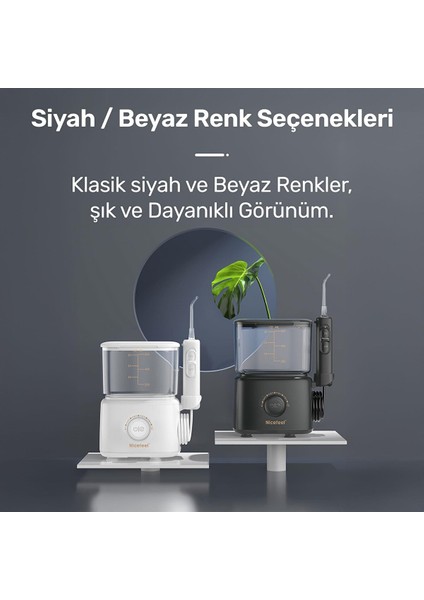 Nicefeel FC180 Profesyonel 600ML Diş Teli/protez Bakım ve Ağız Duşu-Beyaz modelleri