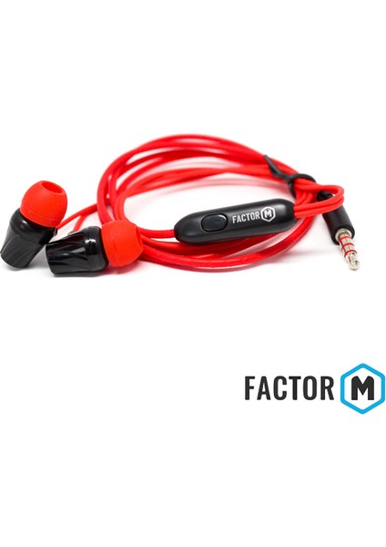 Fm­03 Kulakiçi Mikrofonlu Kablolu Kulaklık Kırmızı (FM­FM03KK) Kırmızı modelleri