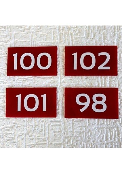 Dekoratif Apartman Kapı Numarası 18 Numara
