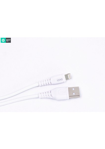 S01A 6A 67W Fast Charging Usba To Lightning Data ve Hızlı Şarj Kablosu 1m Beyaz
