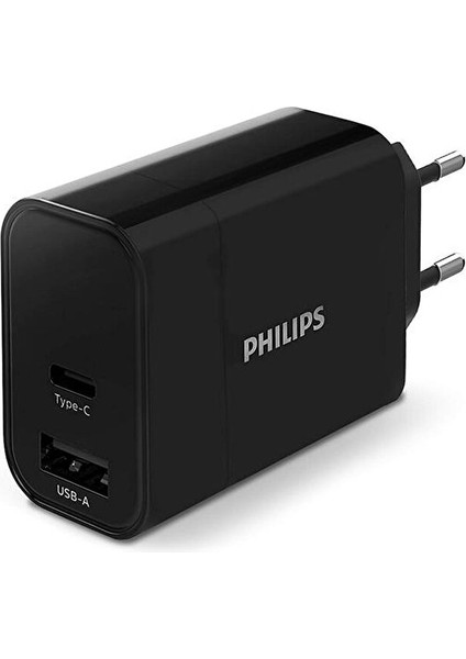 DLP2621/12 Usba ve Type-C Çift Çıkışlı 30W Şarj Adaptörü Siyah