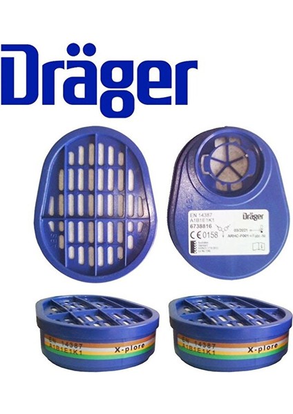 Drager Abek Filtre 6738816 x 5 Çift