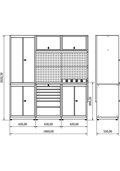 1.8 Metre Modüler Çalışma Tezgahı Ie.36.18.01 fırsatları