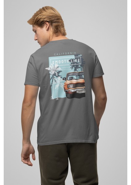 Zuno Erkek Comfort Fit Smooth Life California Baskılı Tshirt