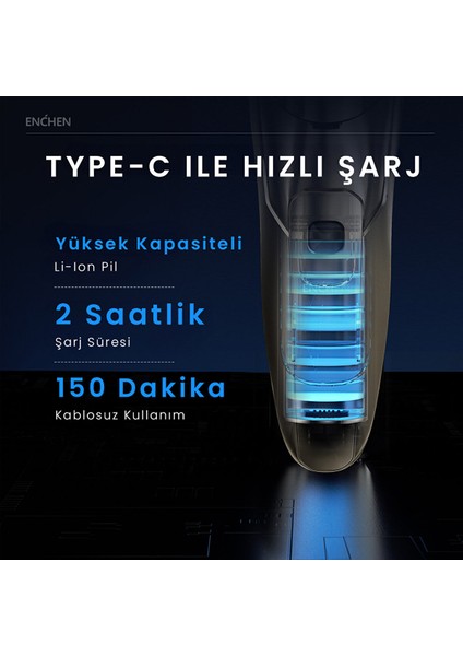 Steel 3s Gold Çift Yönlü Kavisli Bıçaklı Dijital Ekranlı Suya Dayanıklı Şarjlı Tıraş Makinesi