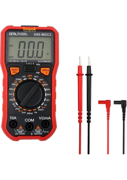 Dijital Multimetre (Dc Akım-Manuel Sınıflama) G80-MDC2