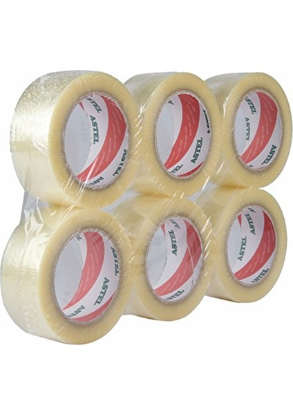 Astel 45X100 Şeffaf Koli Bandı 6 Adet