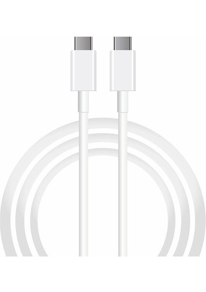 PD20W Quick Charger 20W­ Type-C To Type-C 1m Kablolu Şarj Set Beyaz