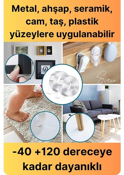 100 kg Şeffaf Çift Taraflı Çok Amaçlı Güçlü Tamir Silikon Bant Dış Mekan Akrilik Bandı 18 Mm-2 mt fiyatları
