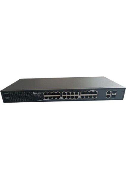 SE-1024G+2GE2S 24 Port Poe Swi̇tch / 24 Poe 10/100/1000 Mbps 2 Sfp 1000 Mbps