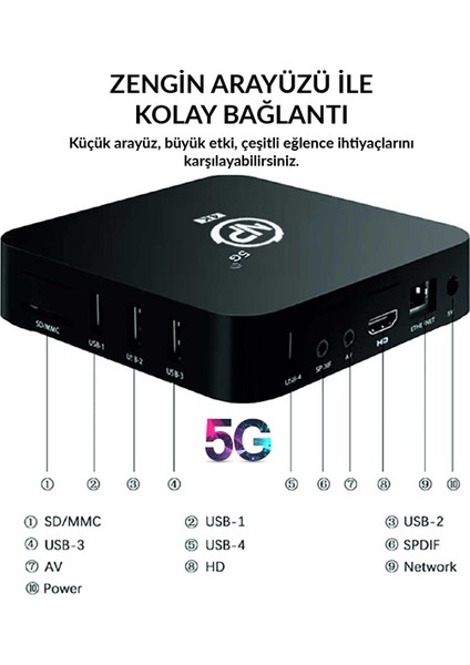 Mxqpro 2gb Ram 16GB Dahili Hafıza 4K Ultra Hd Android Tv Box fırsatları