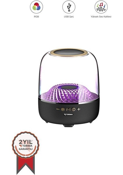 Torima D33 Siyah Taşınabilir Kablosuz Bluetooth Hoparlör