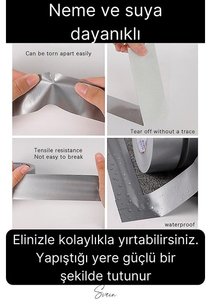 Çok Amaçlı Su Geçirmez Sızdırmaz Dayanıklı Izolasyon Gri Tamir Bandı 48 mm 10 mt 1 Adet fiyatları