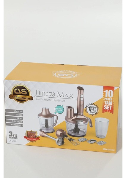 Dn 1283 Omegamax 1500W Çok Fonksiyonlu 10 Parça Mega Set - Çift Hazneli