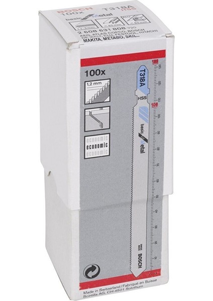 T 318 A Metal Uzun Dekupaj Testere Ucu 100'LÜ 2608631808 fiyatları