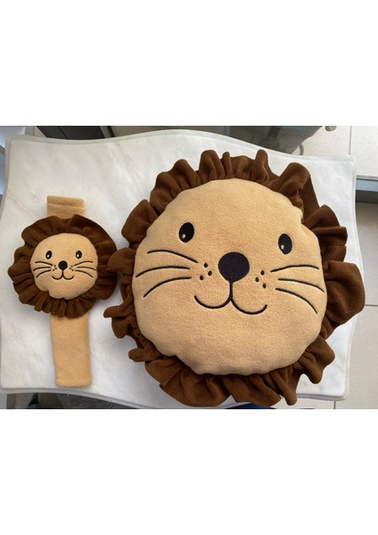 Araba Boyun Yastığı ve Emniyet Kemeri Aksesuarı Peluş Kılıf Seti (1 Yastık ve 1 Kılıf) fiyatları