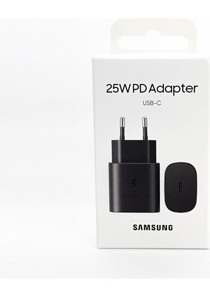 Galaxy M34 5g Type-C Fast Şarj Adaptörü 25W Siyah (Samsung Türkiye Garantili)