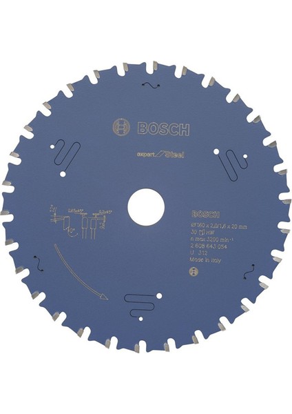 Metal Kesme Testeresi 160*20 mm 30 Diş EXPERT 2608643054