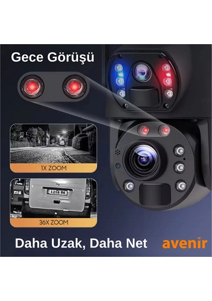 AV-S436 4g Solar Güneş Enerjili 6mp 36X Optik Zoom Sirenli Gece Görüşlü Kamera modelleri