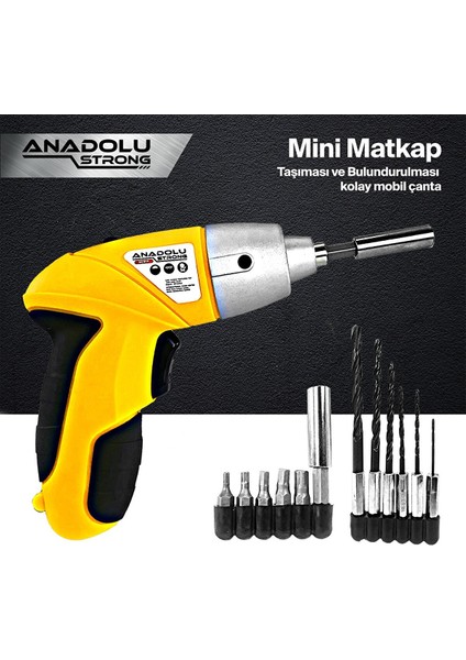 Anadolustrong SCR17 26 Bits Parça Şarjlı Vidalama Matkap Seti fiyatları