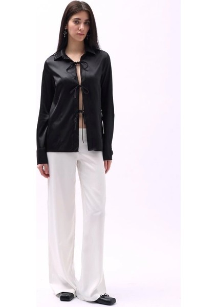 Bağlama Detay Saten Gömlek fiyatları