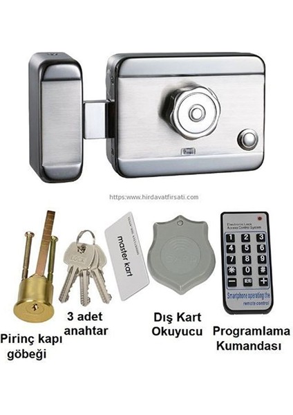 Su Geçi̇rmez Motorlu Otomat (Sessi̇z-Güvenli̇ Elektrikli Trajlı Apartman Kapı Kilidi) + Kartlı Sistemi + Trafosu + 25 Çip fiyatları