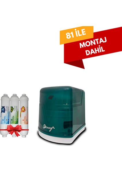 Stong Kapalı Kasa 7 Aşamalı Ultra Alkali+Extra Mineralli Pompasız Su Arıtma Cihazı