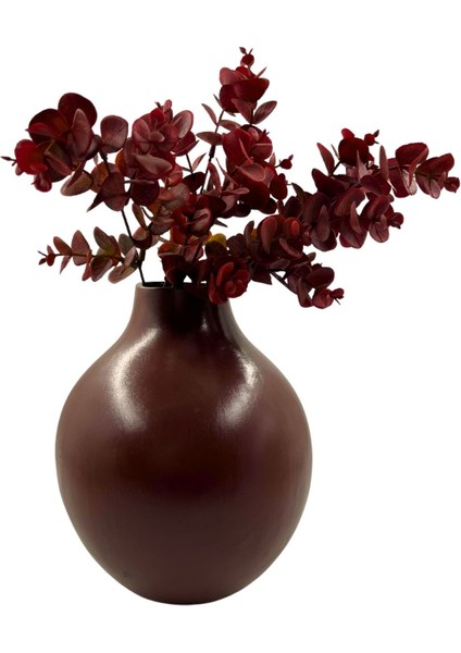 Orbita Seramik Vazo - Dekoratif Ev Aksesuarı - Kahve - 26 cm * 24 cm fiyatları