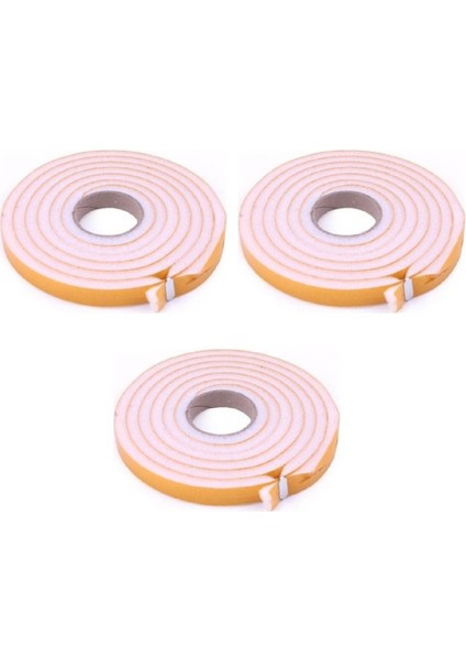 3 Adet 19MM x 2.5mt Sünger Rüzgar Önleyici Kapı Pencere Bandı