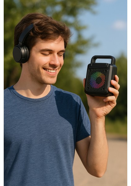 Rgb Işıklı Şarjlı Bluetooth Hoparlör – Taşınabilir, Bass, fiyatları