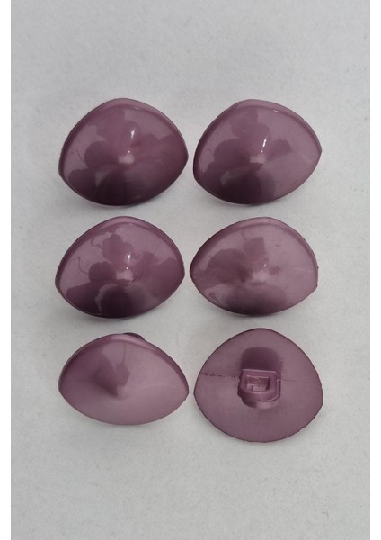 Akrilik Midye Açık Mürdüm Kaban Çeket Hırka Yelek Düğmesi 6 Adet