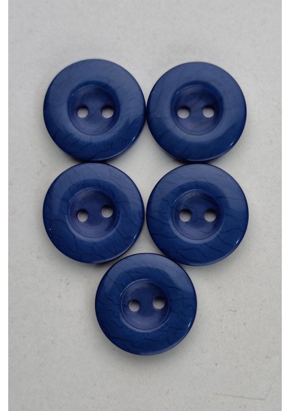 Akrilik Desenli Yuvarlak Saks Çeket Hırka Yelek Düğmesi 5 Adet